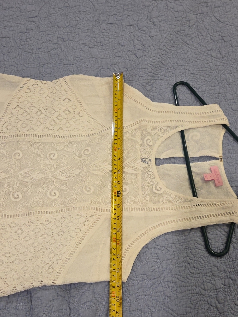 Lilly Pulitzer "Ginny" White Lace Shift Dress Size M! - Picture 8 of 11